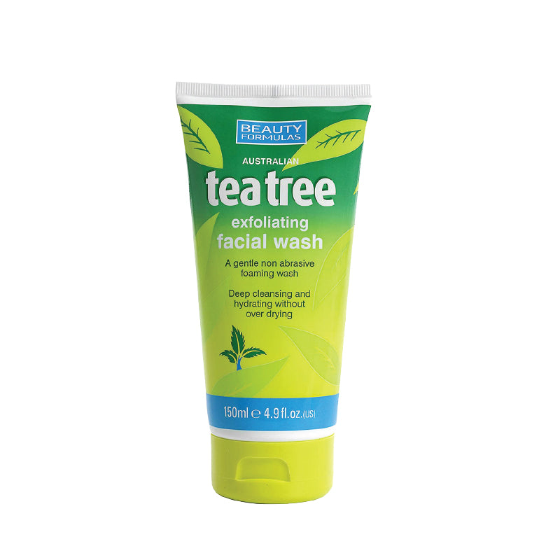 Beauty Formulas Tea Tree Exfoliating Facial Wash 150ml
