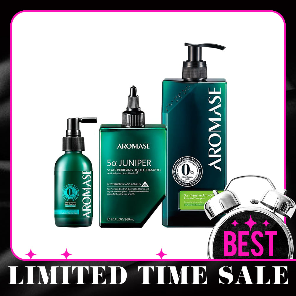 【Bundle of 3】AROMASE Oily Scalp 3-Step Set (Large)