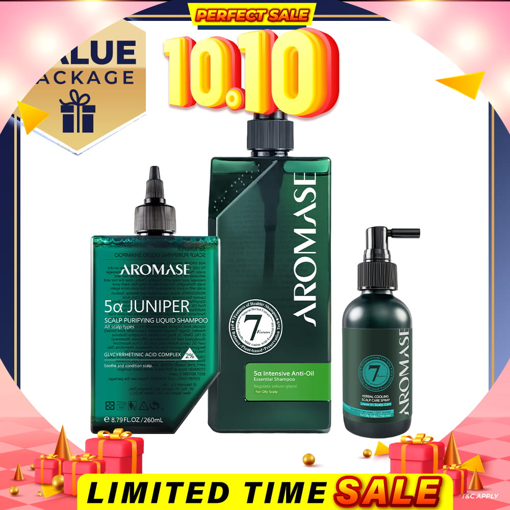 【Bundle of 3】AROMASE Anti-Oil 3-Step Set (Large)