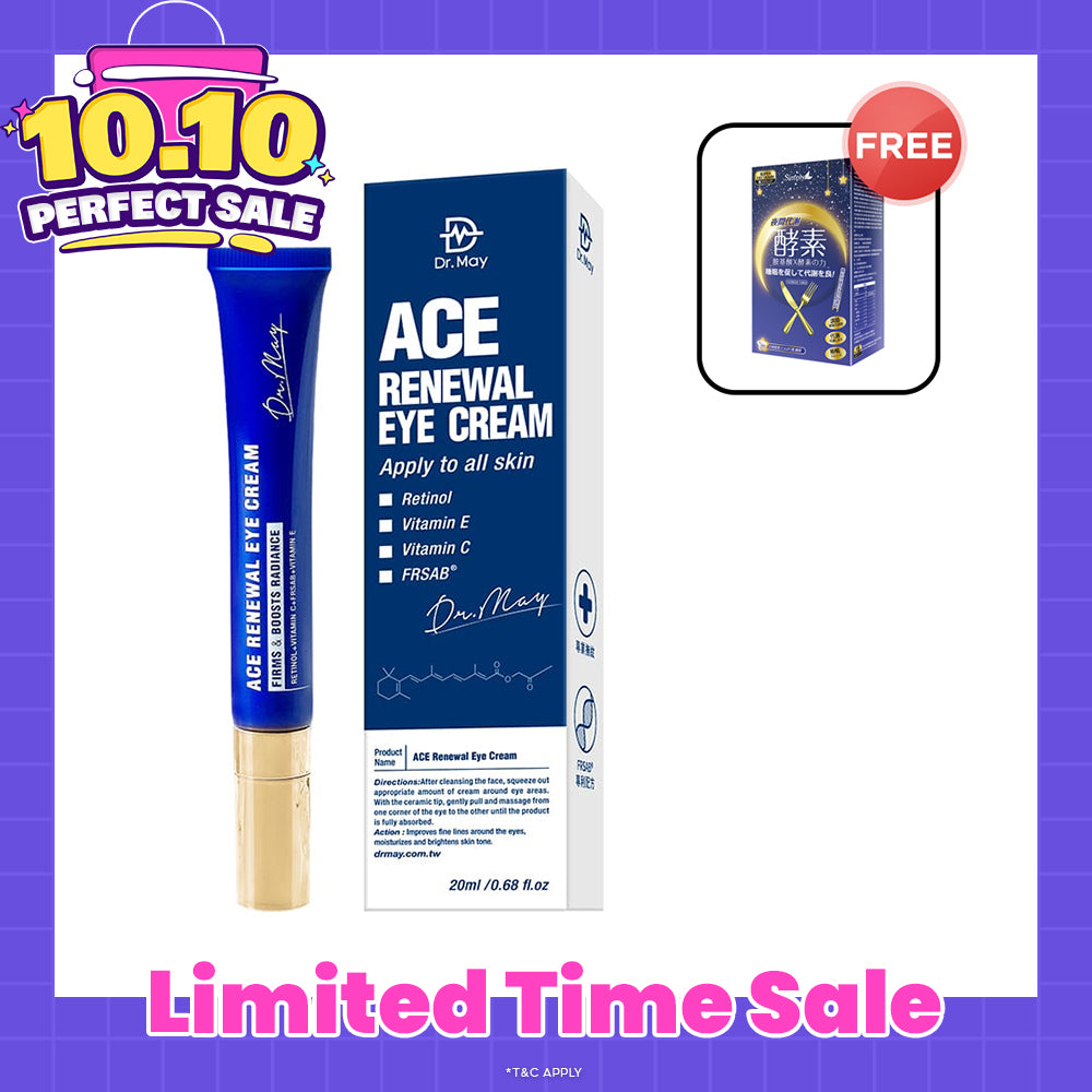 Dr May ACE Renewal Eye Cream 20ml FREE Simply Night Metabolism Enzyme Tablet 30s
