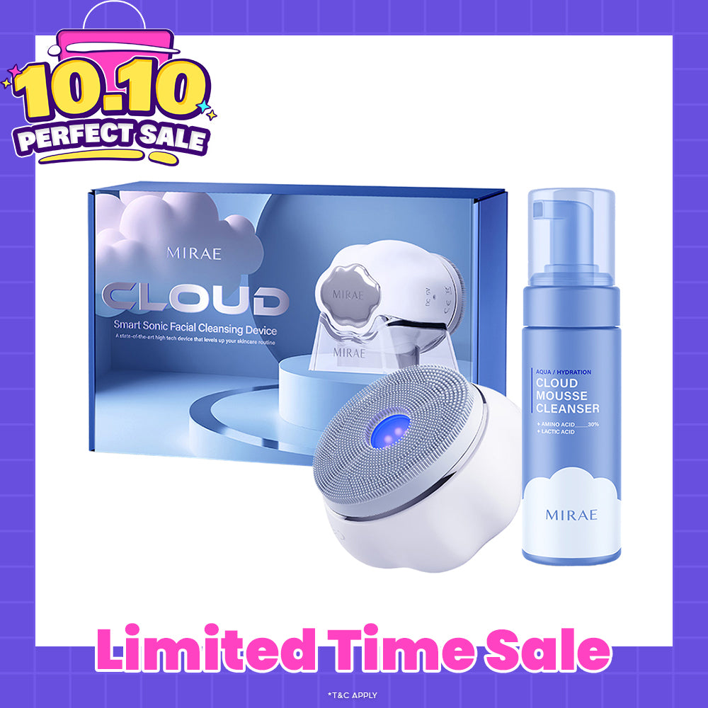 Mirae Cloud Smart Sonic Facial Cleansing Device + Cleansing Mousse 150ml