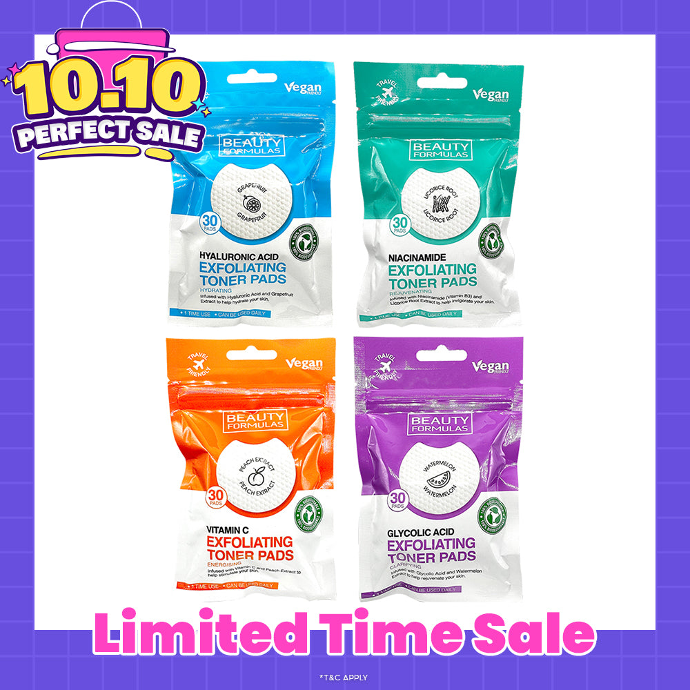 Beauty Formulas Exfoliating Toner Pads 30s