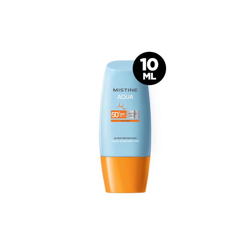 【Gift】Mistine Aqua Base Ultra Protection Matte & Light Facial Sunscreen Pro SPF50 PA ++++ 10ml