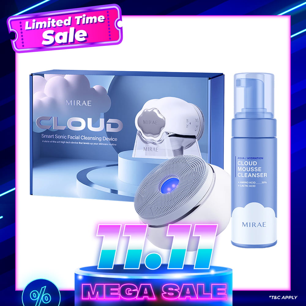 Mirae Cloud Smart Sonic Facial Cleansing Device + Cleansing Mousse 150ml