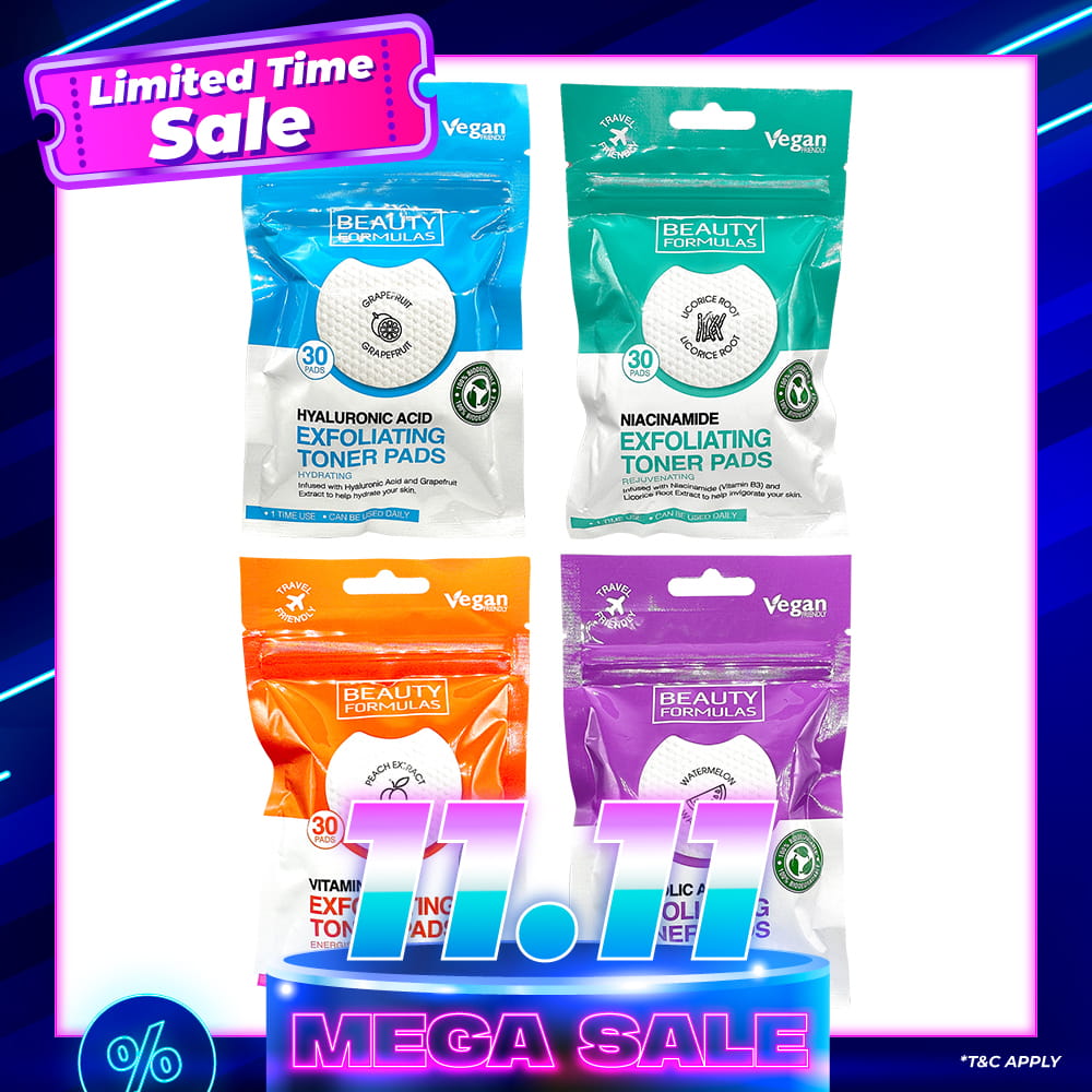 Beauty Formulas Exfoliating Toner Pads 30s