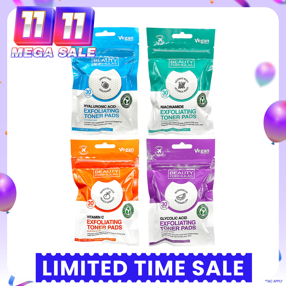 Beauty Formulas Exfoliating Toner Pads 30s