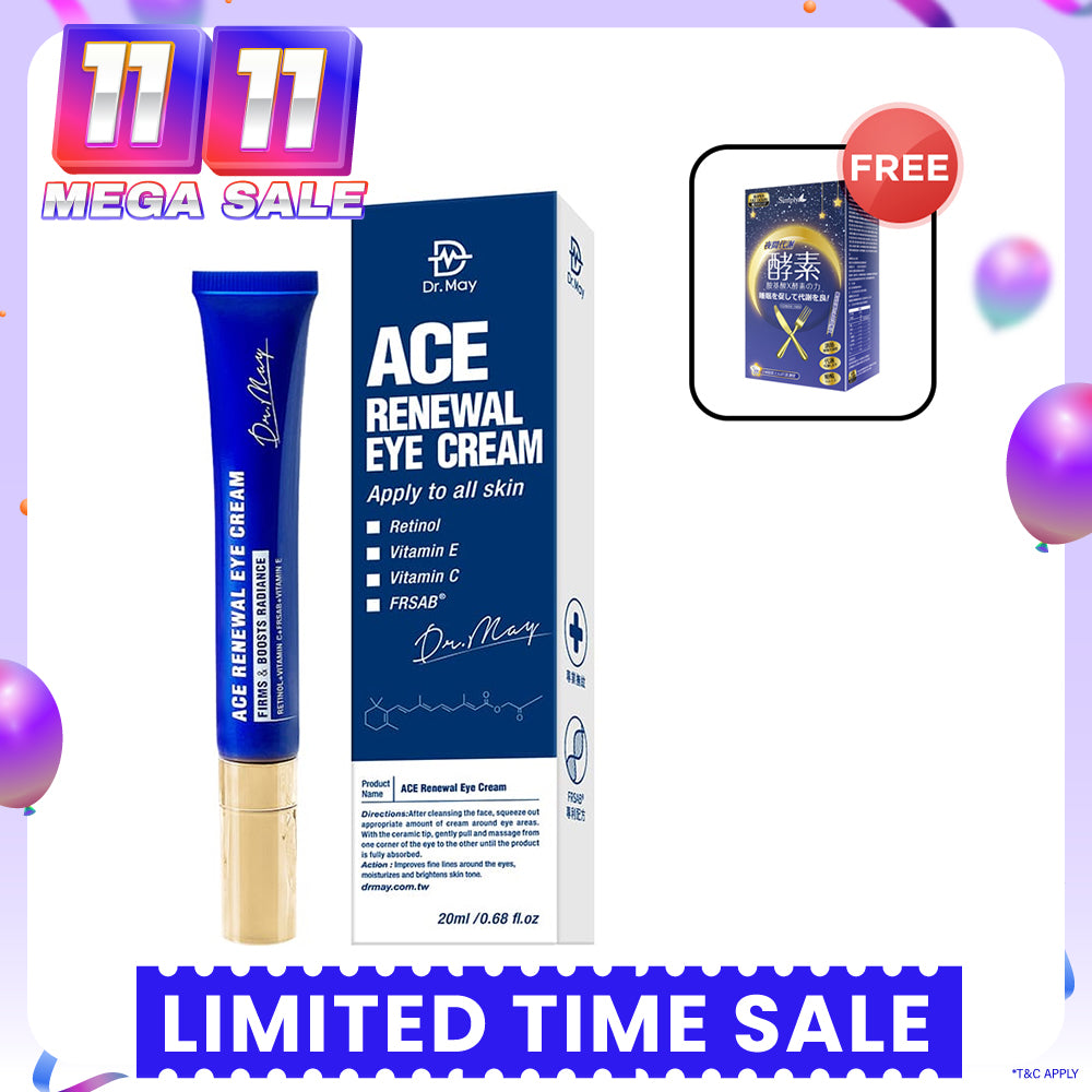 Dr May ACE Renewal Eye Cream 20ml FREE Simply Night Metabolism Enzyme Tablet 30s