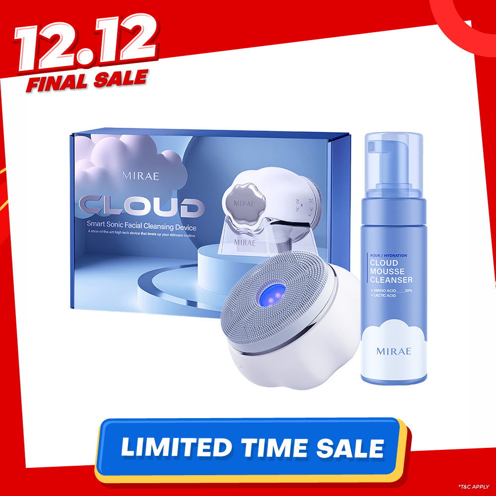 Mirae Cloud Smart Sonic Facial Cleansing Device + Cleansing Mousse 150ml