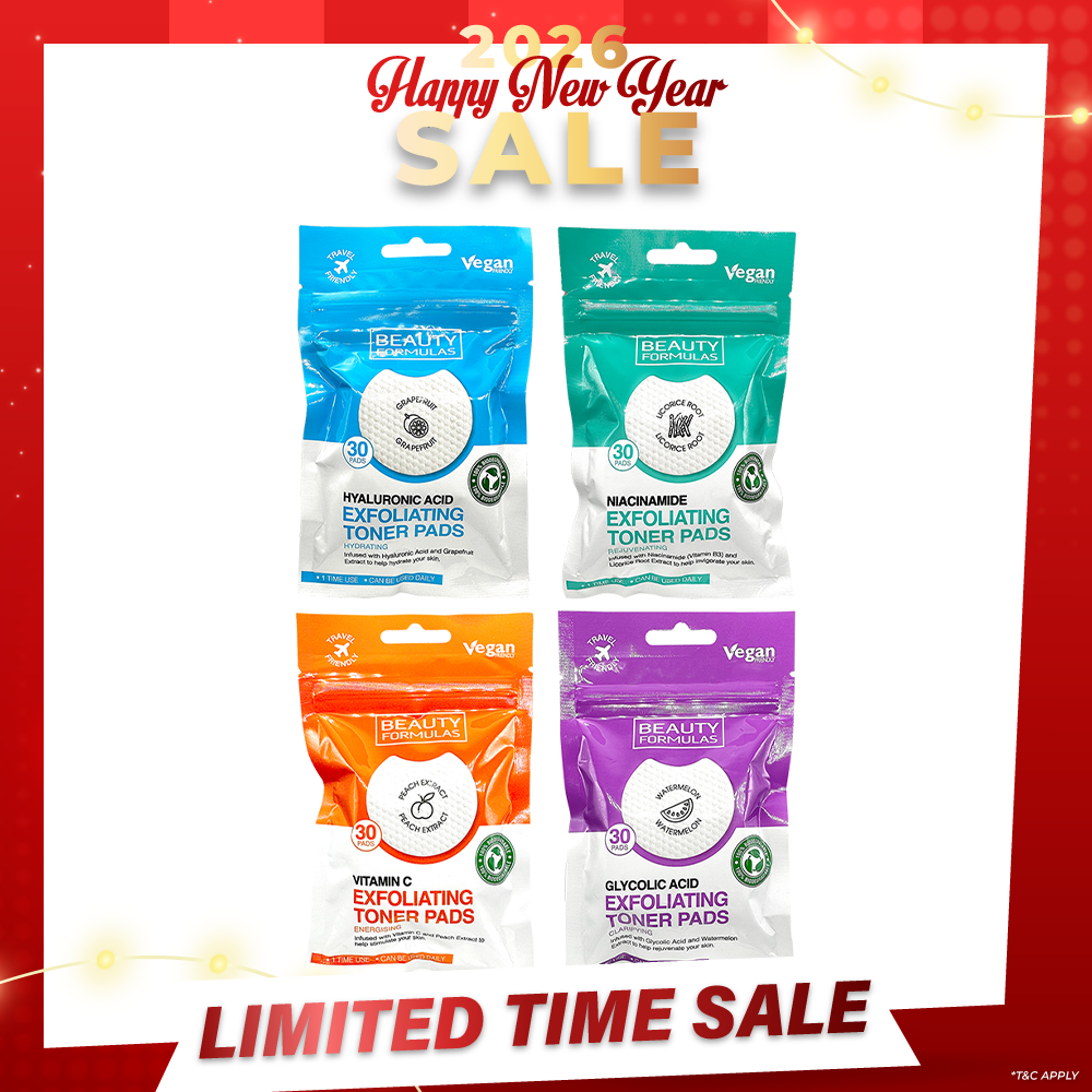 Beauty Formulas Exfoliating Toner Pads 30s