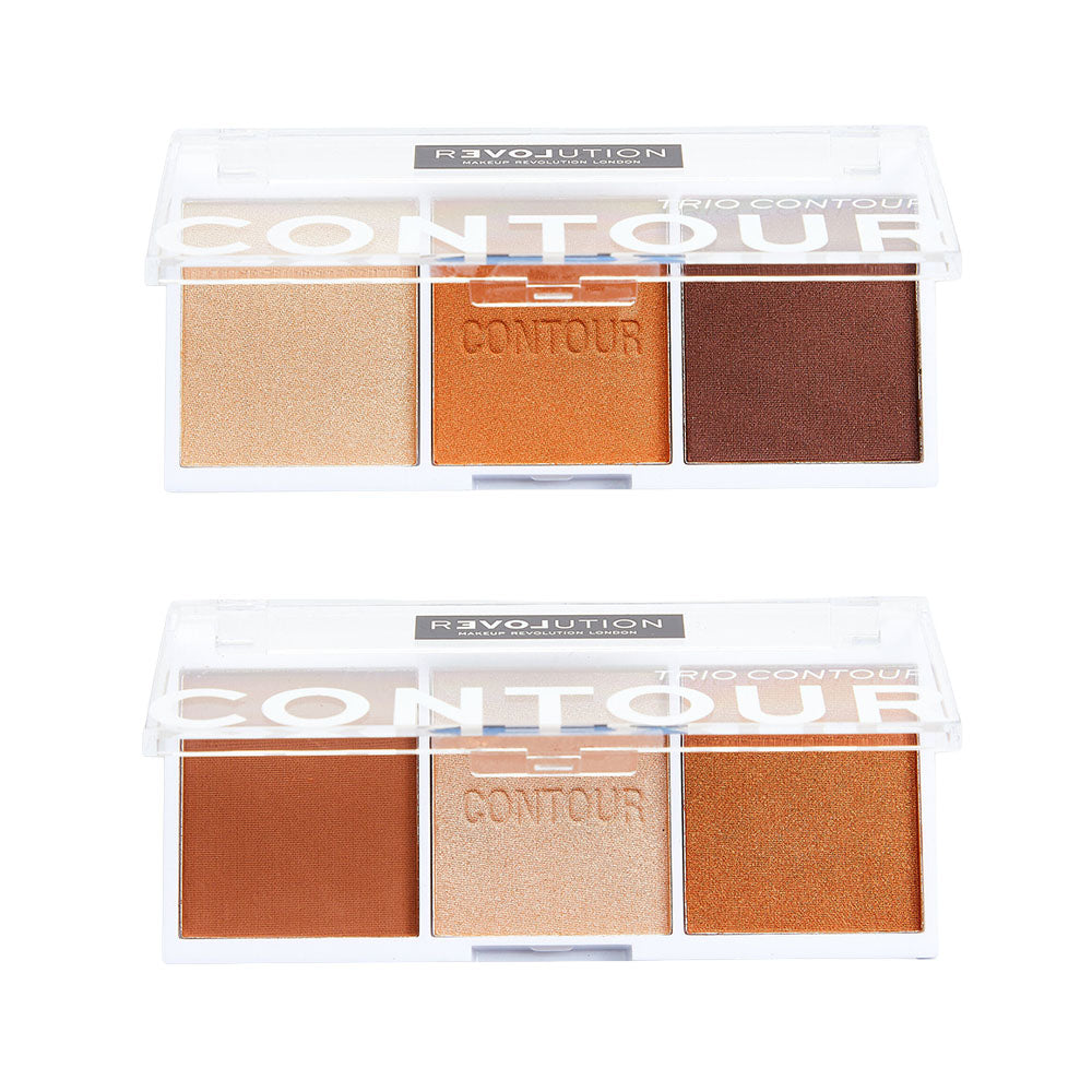 Revolution Relove Colour Play Contour Trio Palette 1s  ( Baked Sugar / Bronze Sugar )