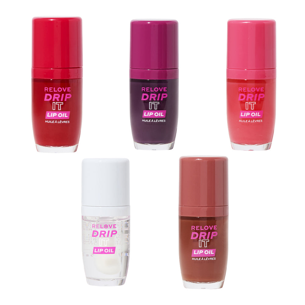 Relove Drip It Glossy Lip Oil 5.5ml ( Clear / Rose / Mauve / Cherry / Peach )