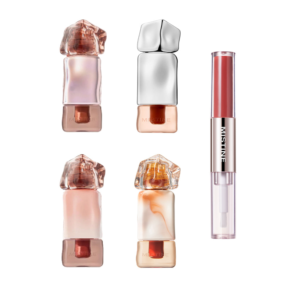 Mistine Thai Latte Lip Cream (Velvet/Long Wear) & Thai Latte Juicy Lip Glaze / Double Ended Lip Gloss