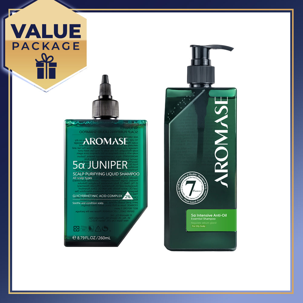 【Bundle of 2】 AROMASE Oily Scalp 2-Step Set (Large)