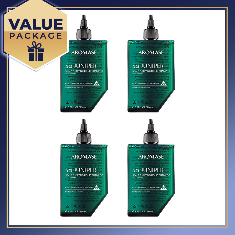 【Bundle of 4】Aromase 5α Juniper Scalp Purifying Liquid Shampoo 260ml