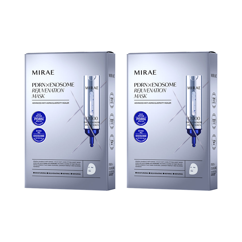 Mirae PDRN x Exosome Rejuvenation Mask 3s | Anti-Aging Repair | 30ml Essence | Firm & Glow Skin x2