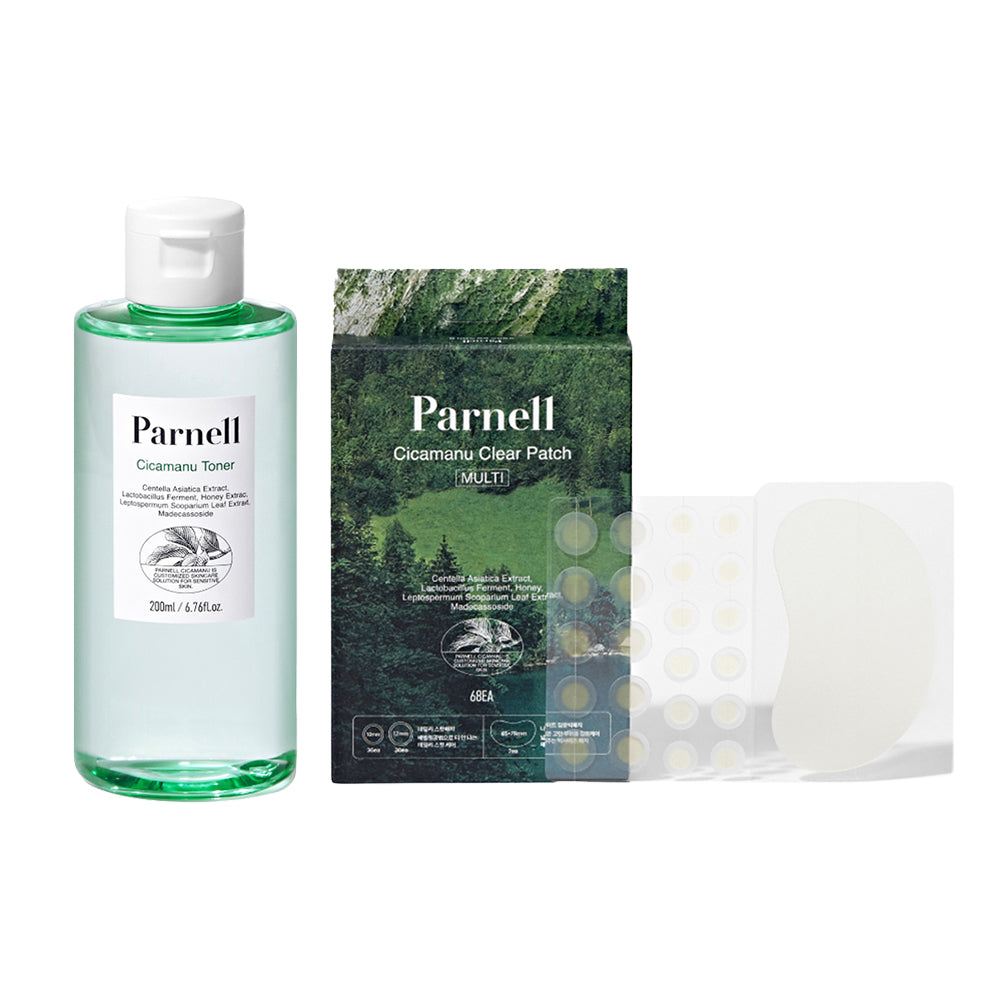 【Gift】Parnell Cicamanu Clear Patch MULTI 68s + Parnell Cicamanu Toner 200ml x 1 set
