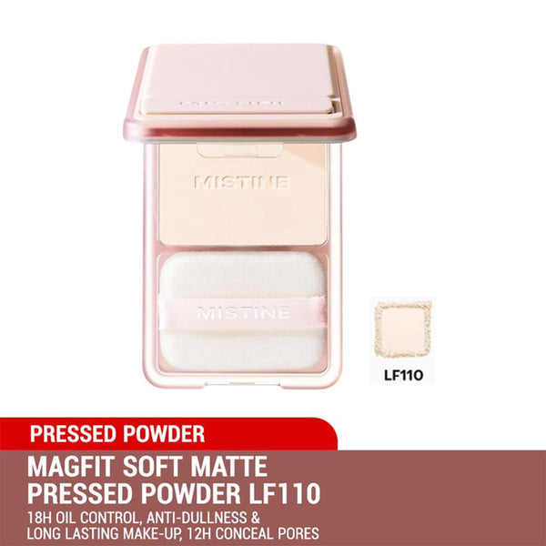 Mistine Magfit Soft Matt Pressed Powder | Long Lasting Oil Control | Makeup Setting Concealer | Loose Powder