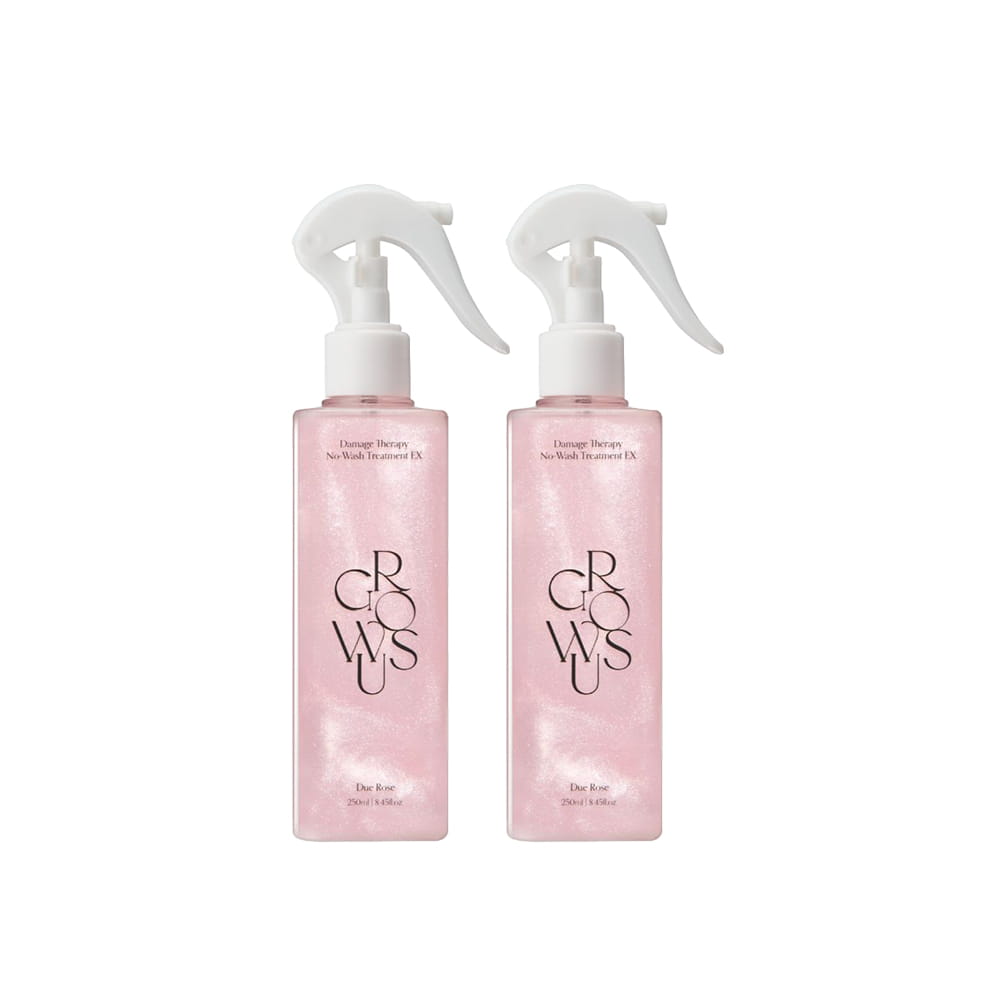 【Bundle 2】Growus Damage Therapy No-Wash Treatment EX Due Rose 250ml x 2