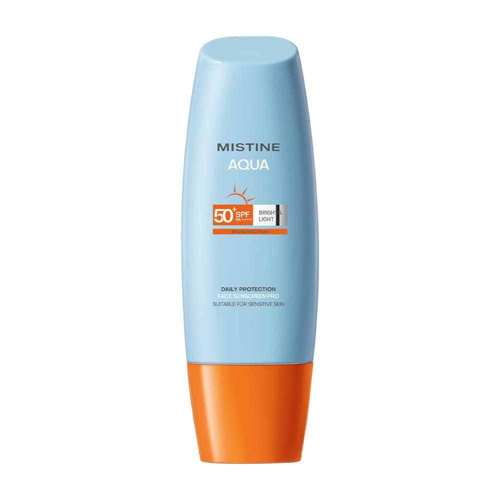 Mistine Aqua Base Daily Protection Bright & Light Face Sunscreen Pro SPF50+ Pa++++  90ml