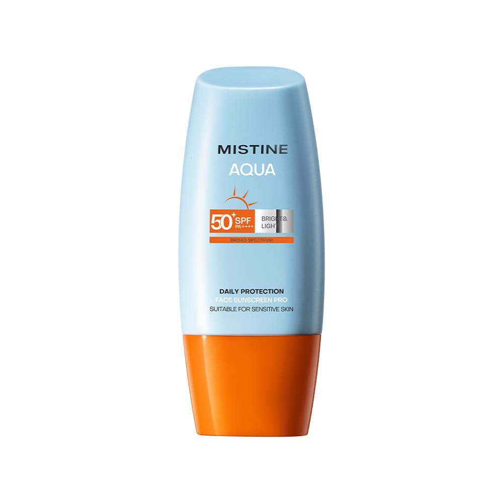 Mistine Aqua Base Daily Protection Bright & Light Face Sunscreen Pro SPF50+ Pa++++ 40ml