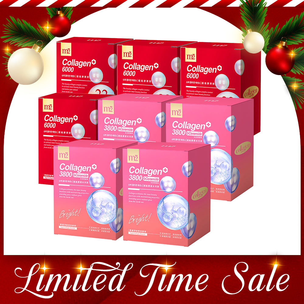 【Bundle of 8】M2 22Lab Super Collagen Drink 8s x 4 Boxes + M2 Super Collagen 3800 + Ceramide Drink 8s x 4 Boxes