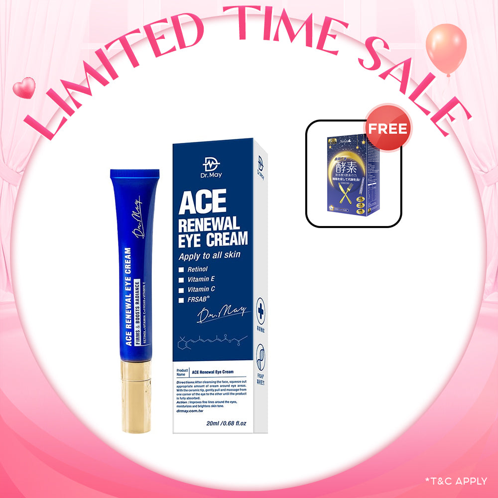 Dr May ACE Renewal Eye Cream 20ml FREE Simply Night Metabolism Enzyme Tablet 30s