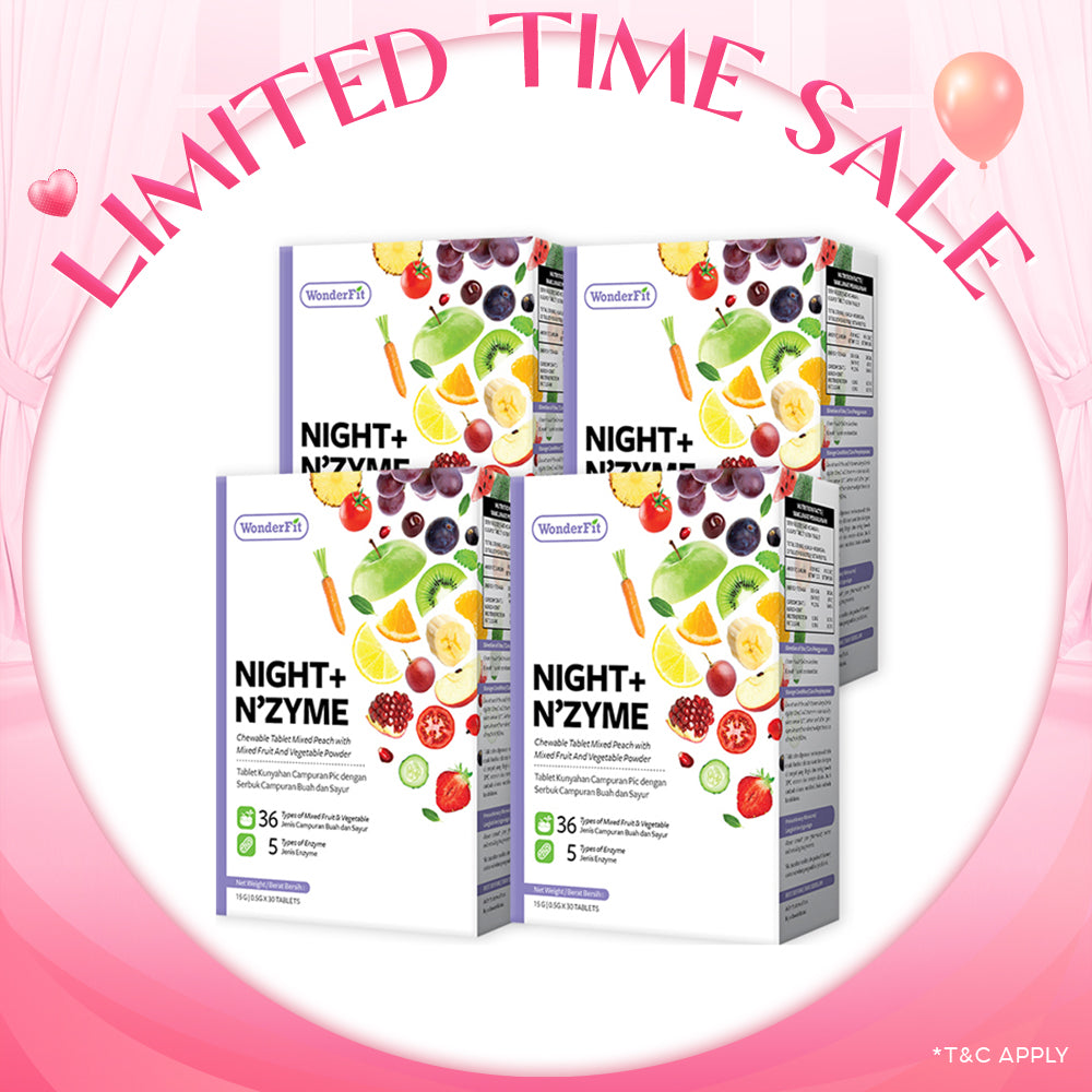 【Bundle Of 4】Wonderfit Night + Nzyme 30s x 4 Boxes