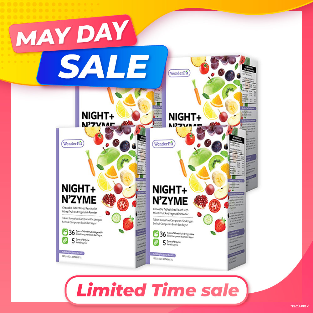 【Bundle Of 4】Wonderfit Night + Nzyme 30s x 4 Boxes