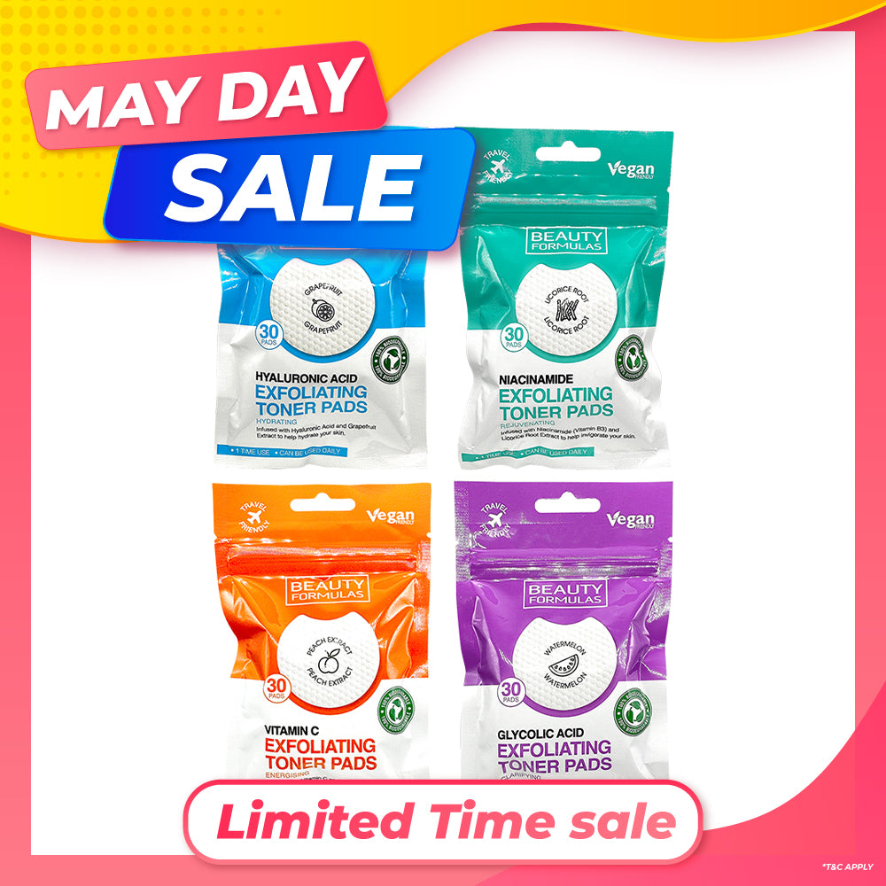 Beauty Formulas Exfoliating Toner Pads 30s