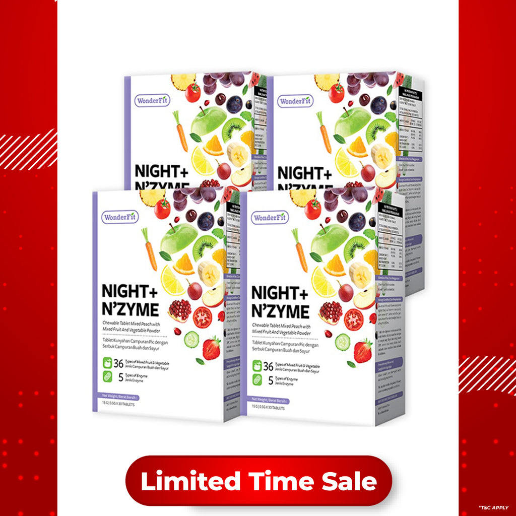 【Bundle Of 4】Wonderfit Night + Nzyme 30s x 4 Boxes