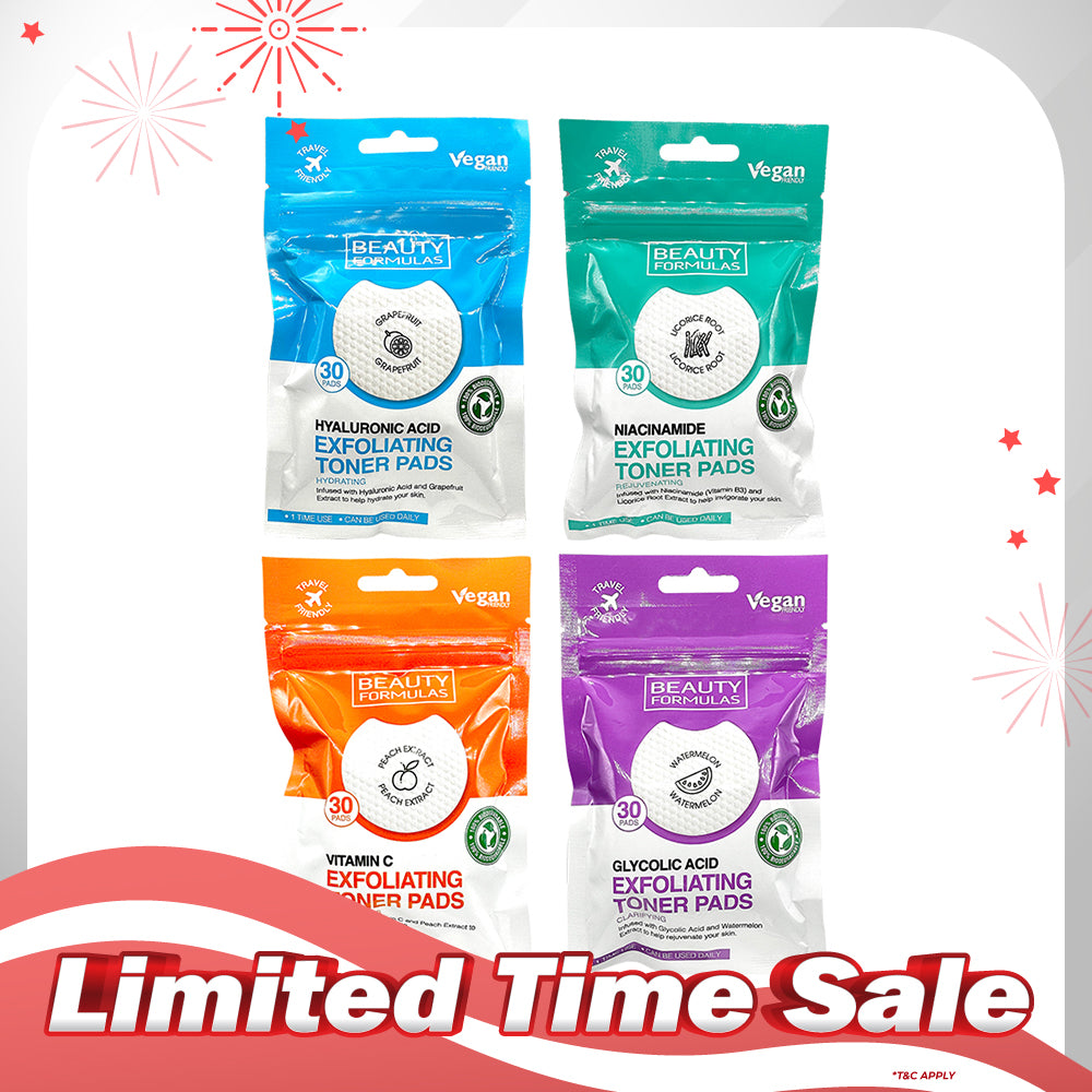 Beauty Formulas Exfoliating Toner Pads 30s