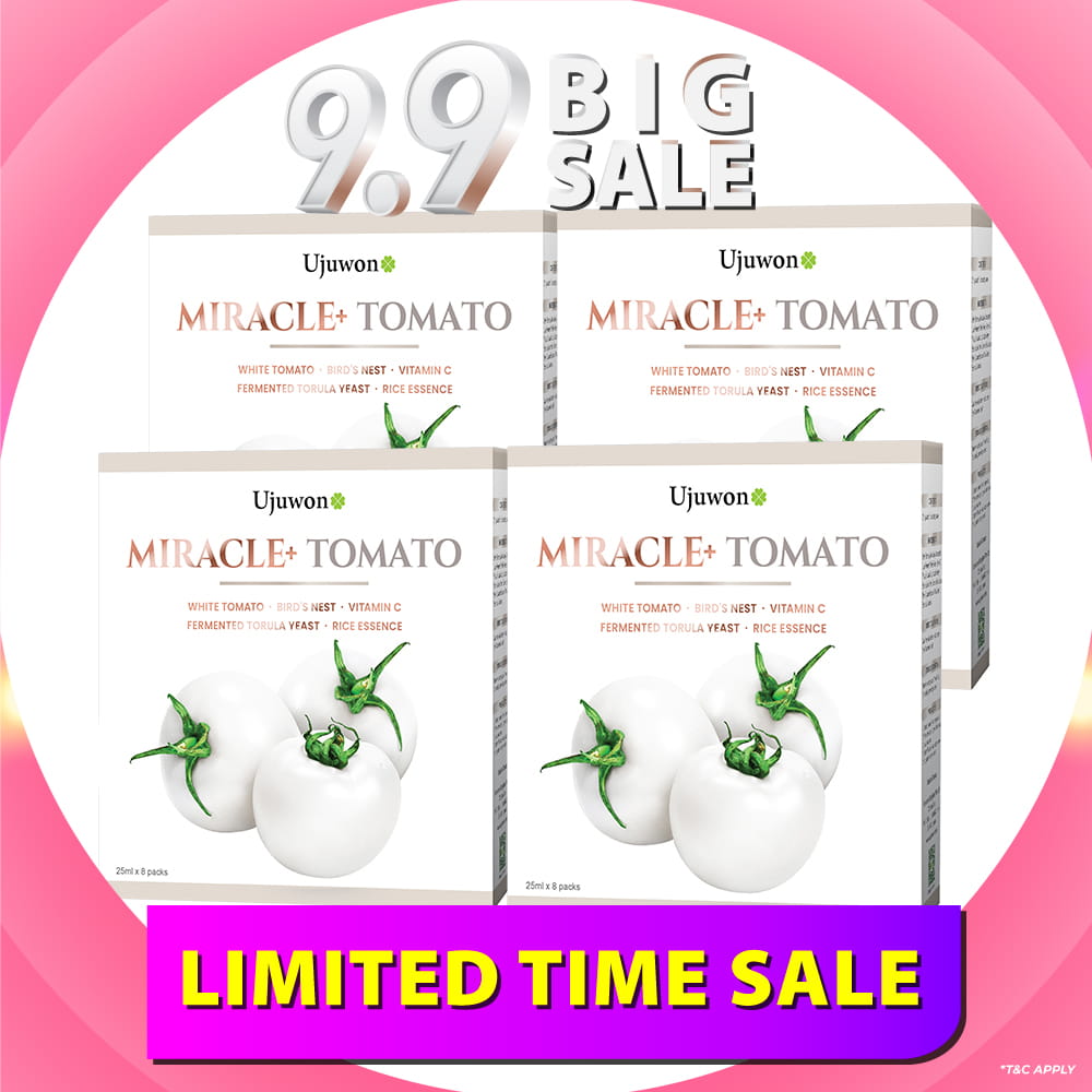 【Bundle Of 4】Ujuwon Miracle+ Tomato Skin Booster 8s x 4 Boxes