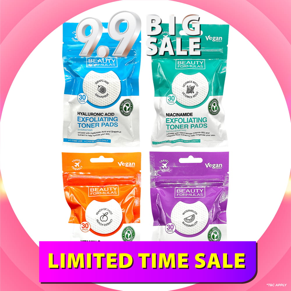 Beauty Formulas Exfoliating Toner Pads 30s