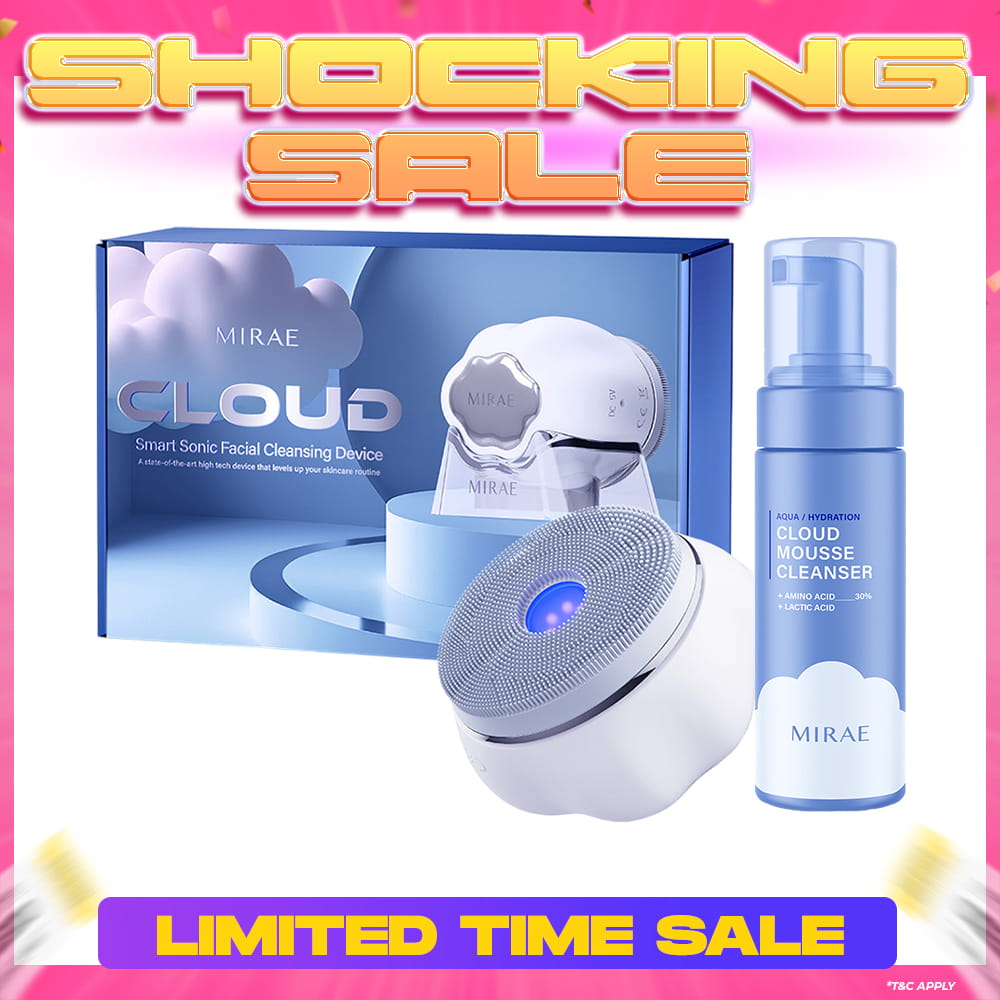 Mirae Cloud Smart Sonic Facial Cleansing Device + Cleansing Mousse 150ml
