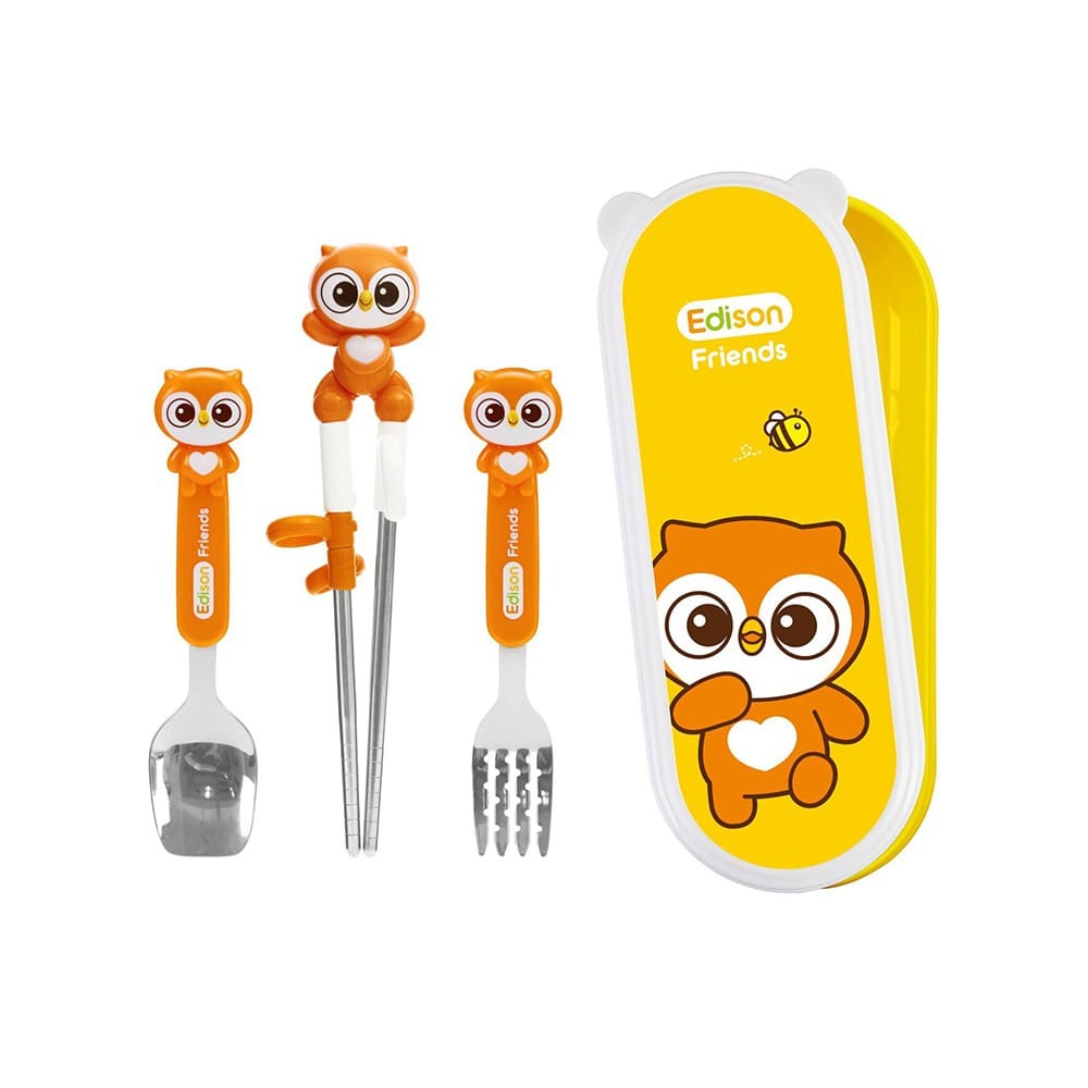 Edison Friends Chopsticks Easy Hard Case Set With Fork- Right