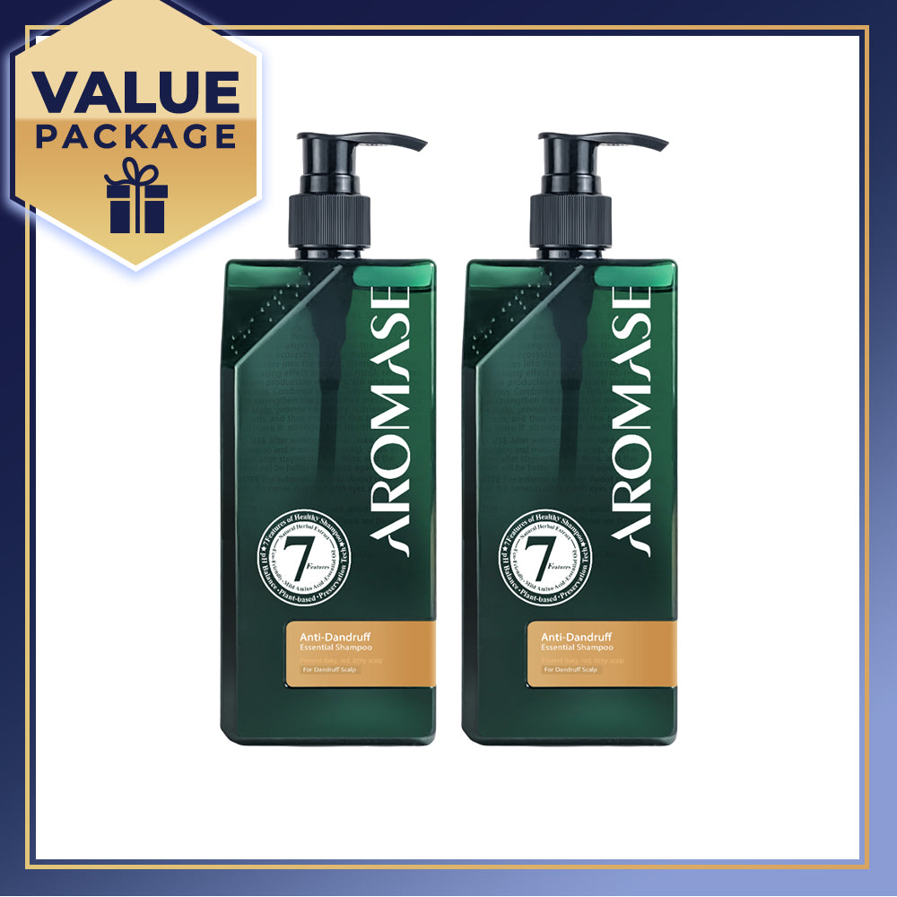 【Bundle of 2】AROMASE Anti-Dandruff Shampoo(Anti-itchy and Dermatitis Essential Shampoo) 400ml x 2