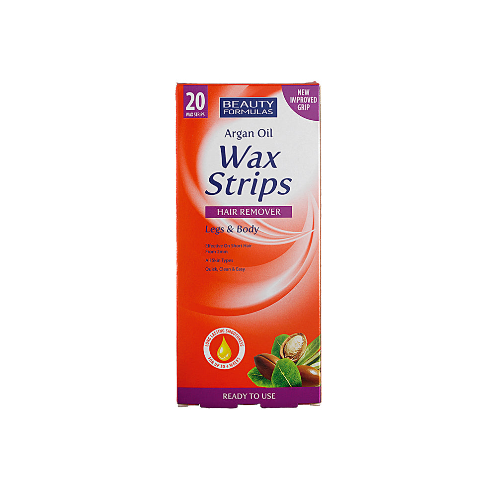 【ADD ON DEAL】Beauty Formulas Argan Oil Wax Strips Hair Remover (Leg & Body) 20s (exp: 1st Nov 2025)
