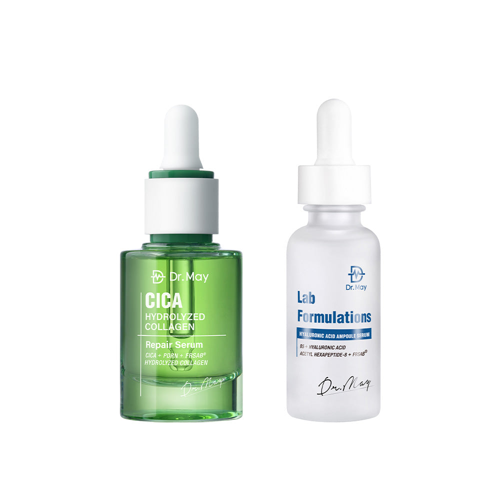 Dr May CICA Hydrolyzed Collagen Repair Serum 30ml + Hyaluronic Acid + B5 Ampoule Serum 30ml