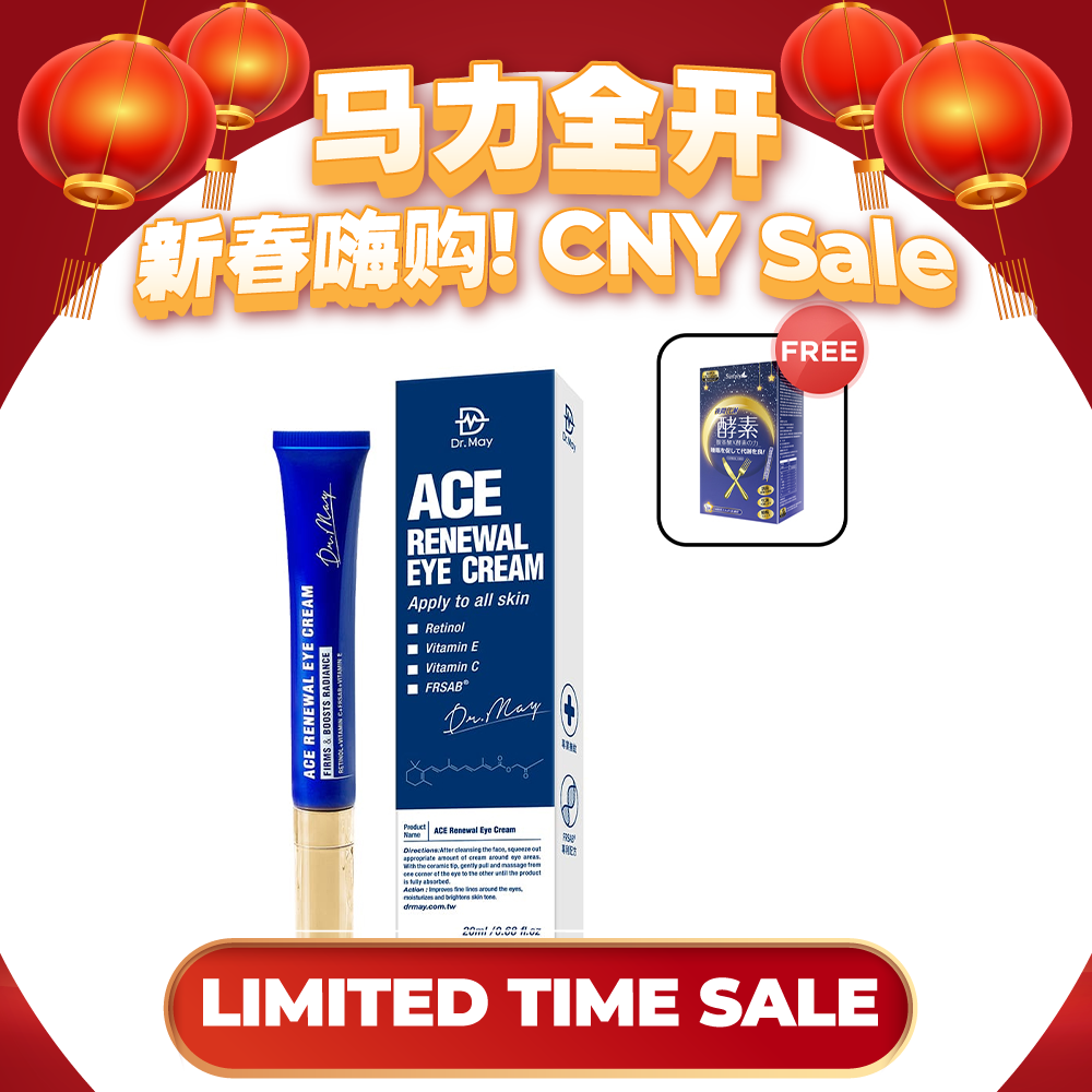Dr May ACE Renewal Eye Cream 20ml FREE Simply Night Metabolism Enzyme Tablet 30s