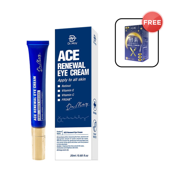 Dr May ACE Renewal Eye Cream 20ml FREE Simply Night Metabolism Enzyme Tablet 30s