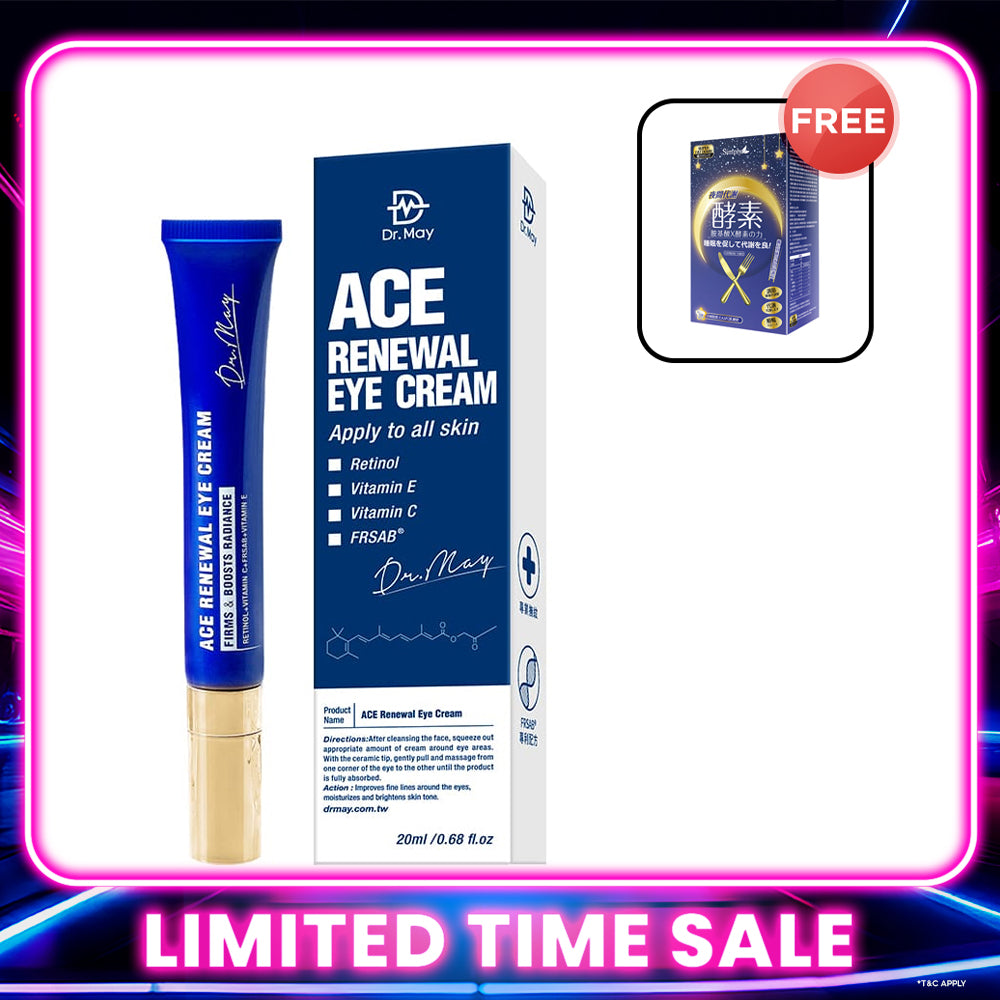 Dr May ACE Renewal Eye Cream 20ml FREE Simply Night Metabolism Enzyme Tablet 30s