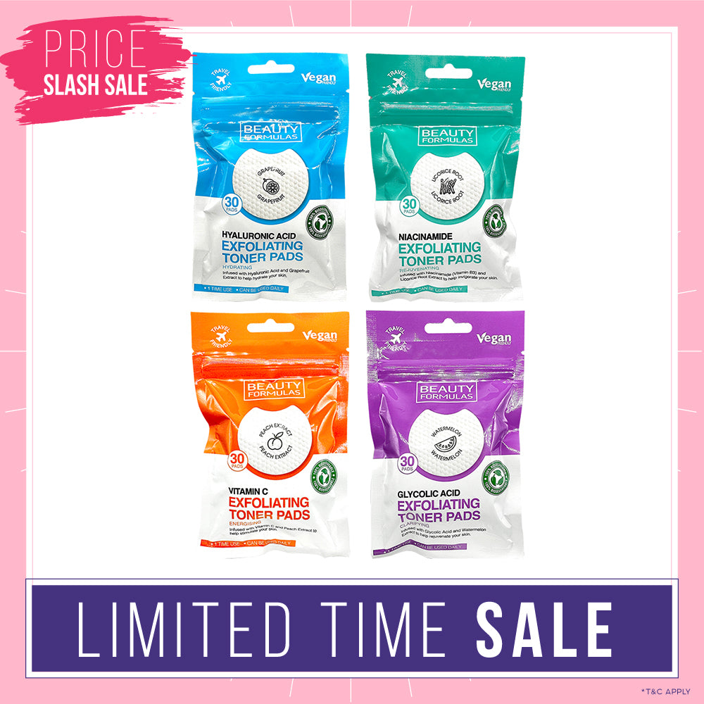 Beauty Formulas Exfoliating Toner Pads 30s