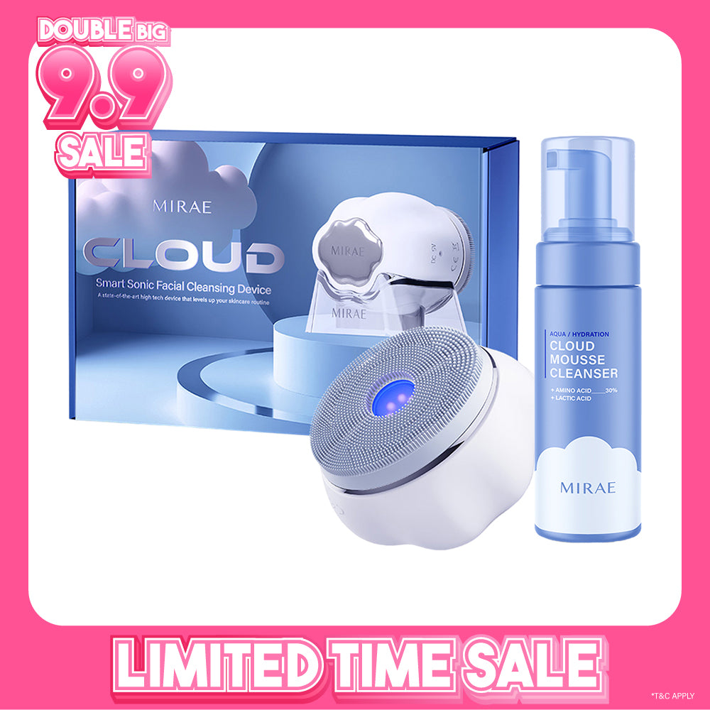Mirae Cloud Smart Sonic Facial Cleansing Device + Cleansing Mousse 150ml