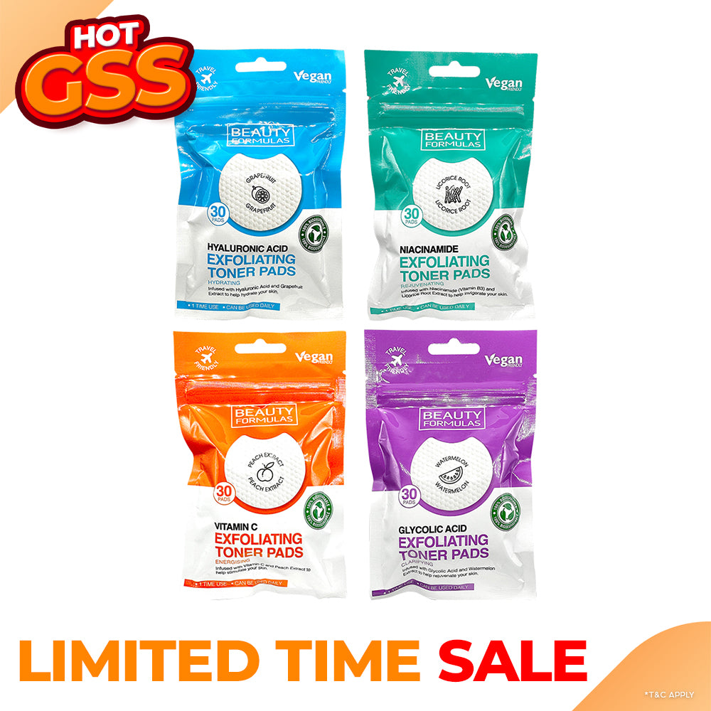 Beauty Formulas Exfoliating Toner Pads 30s