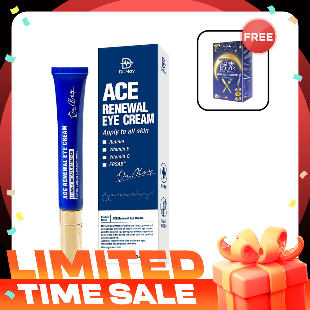 Dr May ACE Renewal Eye Cream 20ml FREE Simply Night Metabolism Enzyme Tablet 30s