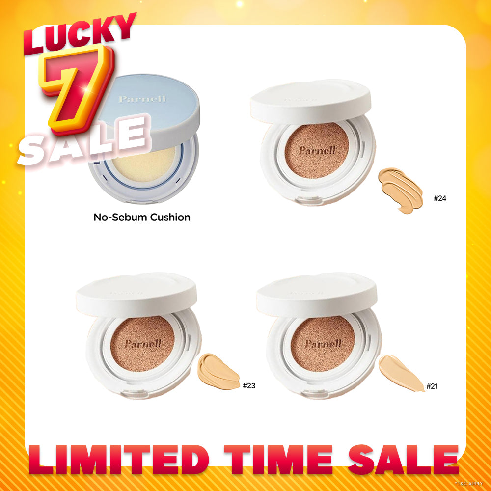 Parnell Cushion Series - Parnell Cicamanu Serum Cushion 15g (No.21 / No.23 / No.24 & Refill) / Glacial Biome Water No-Sebum Cushion 10g