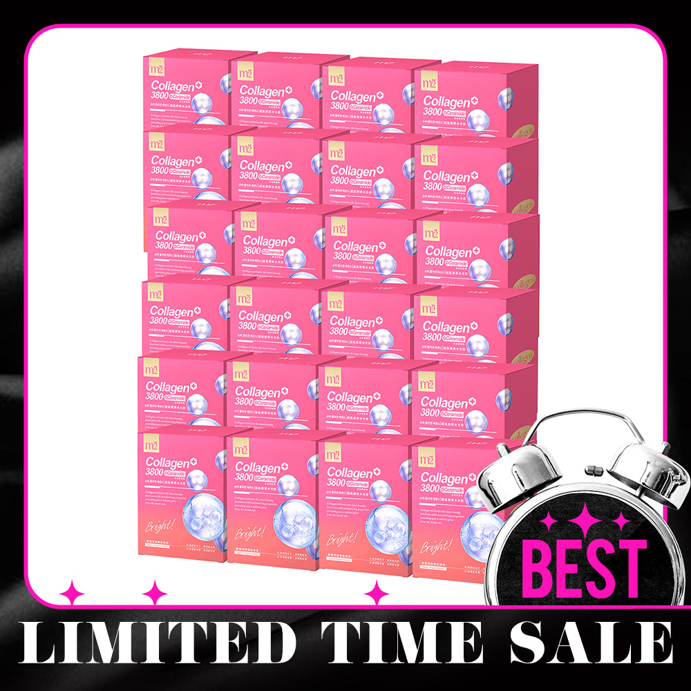 【6 Months Supply Set】M2 Super Collagen 3800 + Ceramide Drink 8s x 24 Boxes