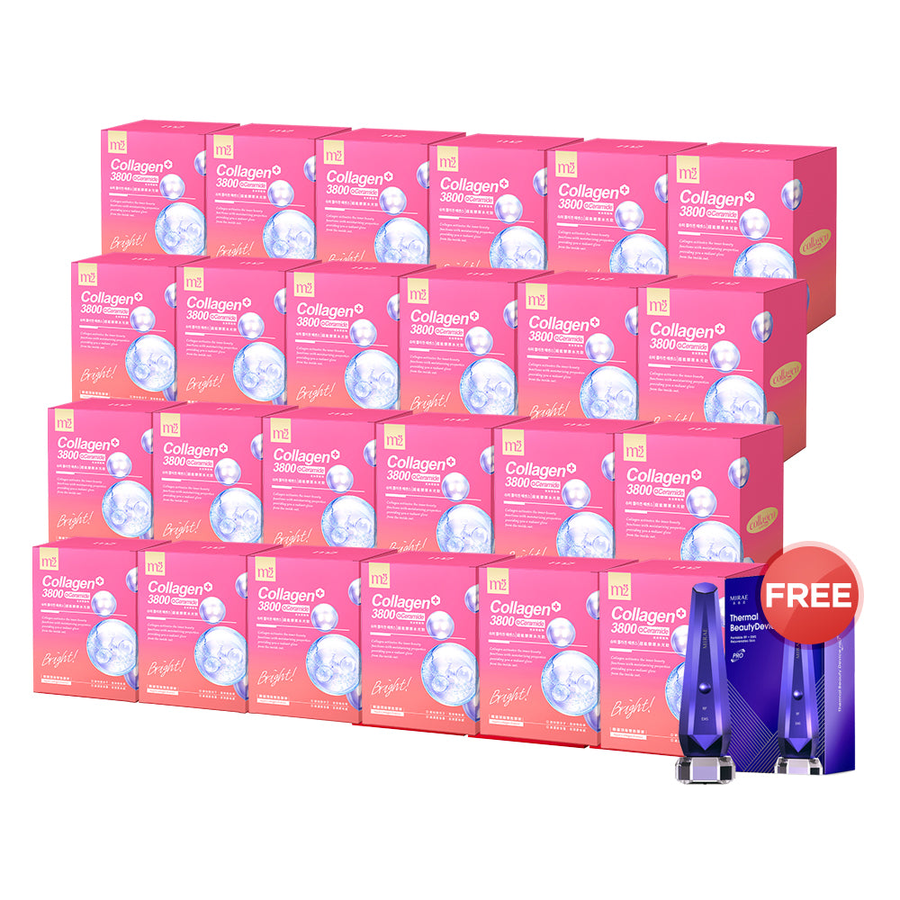 M2 Super Collagen 3800 + Ceramide Drink 8s x 24 Boxes + Mirae Thermal Beauty Device Pro