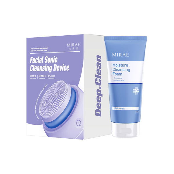 Mirae Facial Sonic Cleansing Device + Moisture Cleansing Foam 120ml