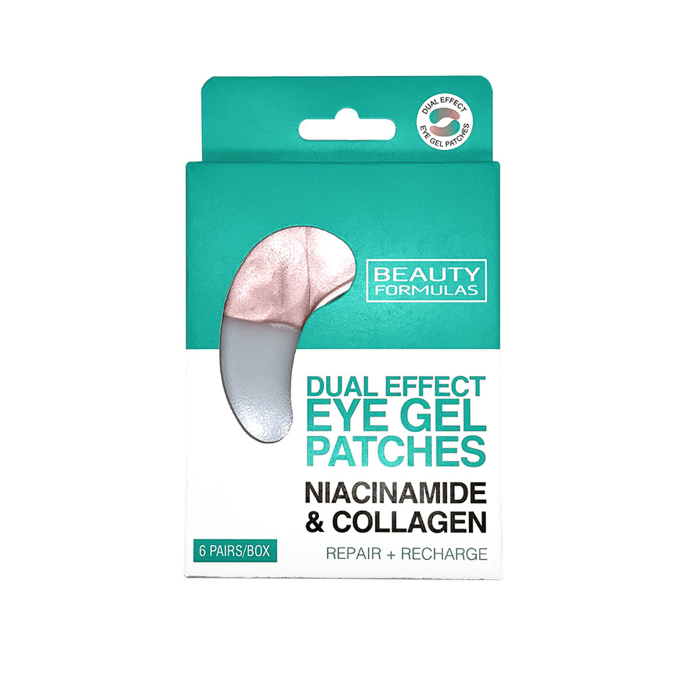 Beauty Formulas Dual Effect Eye Gel Patches (Niacinamide & Collagen) 6 pairs